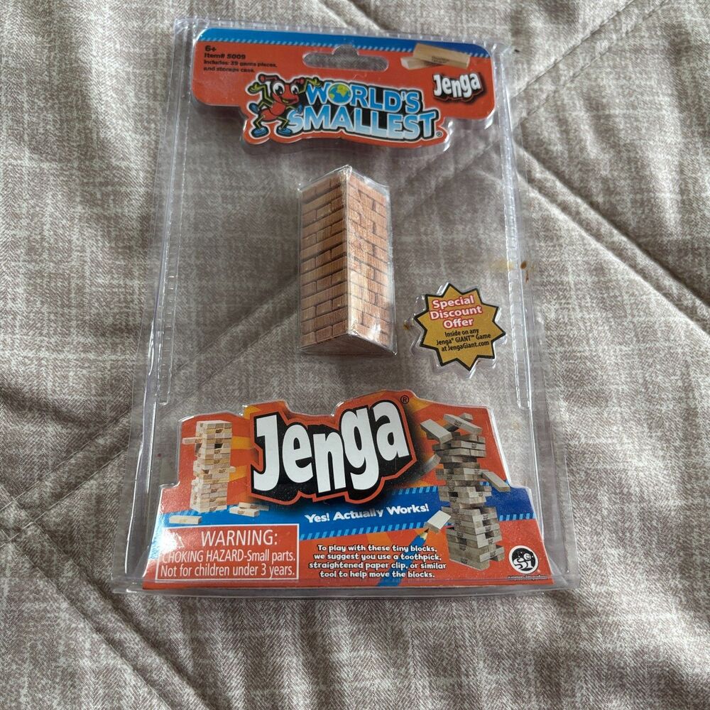 New World's Smallest Jenga Miniature Stacking Game Super Impulse Sealed